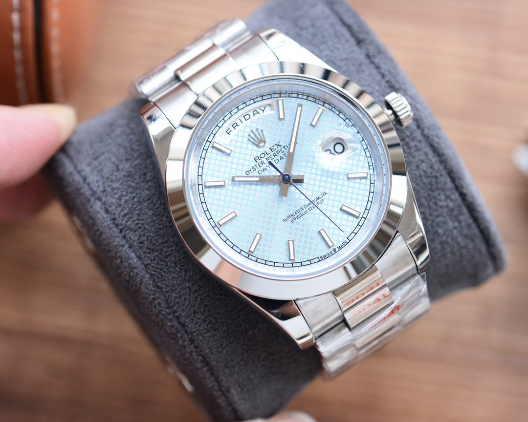 Rolex Daydate 41 Silver Toned For Men