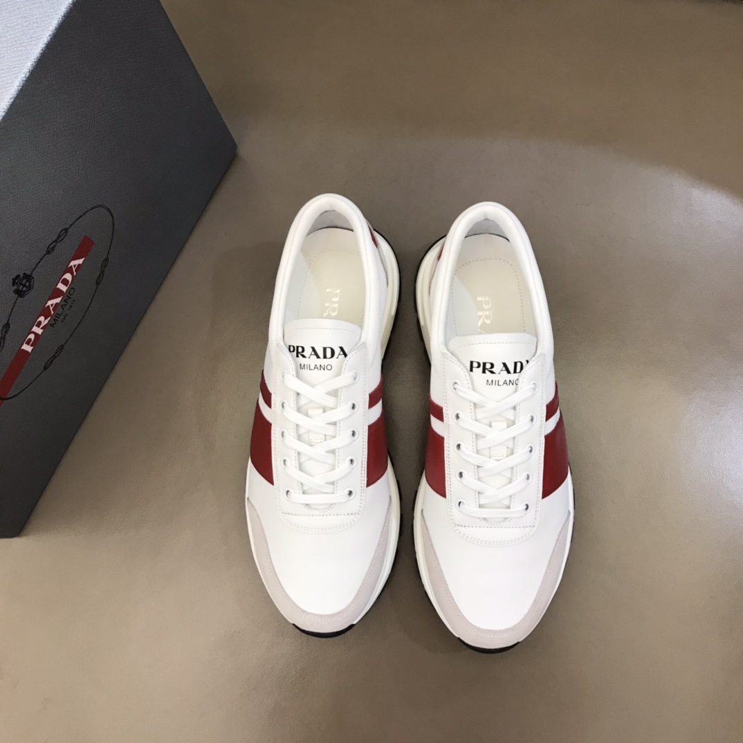Prada Sneakers White/Red For Men 1.6in/40mm Prada