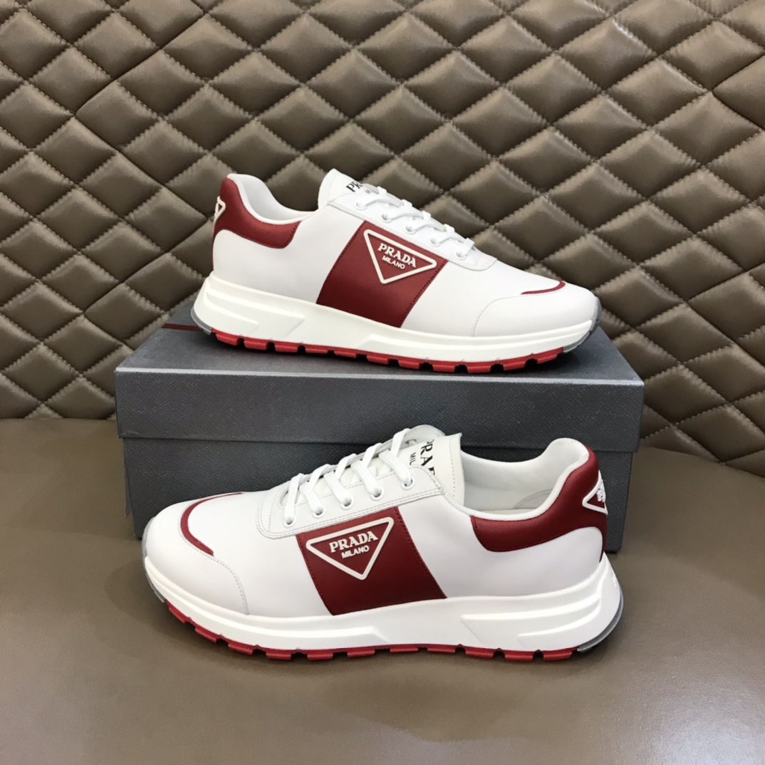 Prada Sneakers White/Red For Men 1.6in/40mm Prada