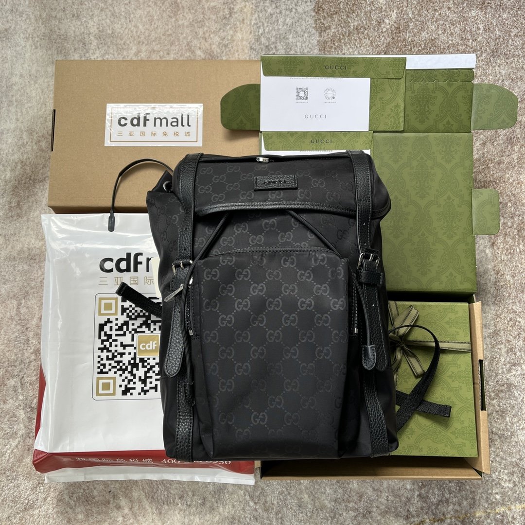 Gucci Backpack Fabric Black For Men 15in/38cm Gucci 510336 K28CN 1000