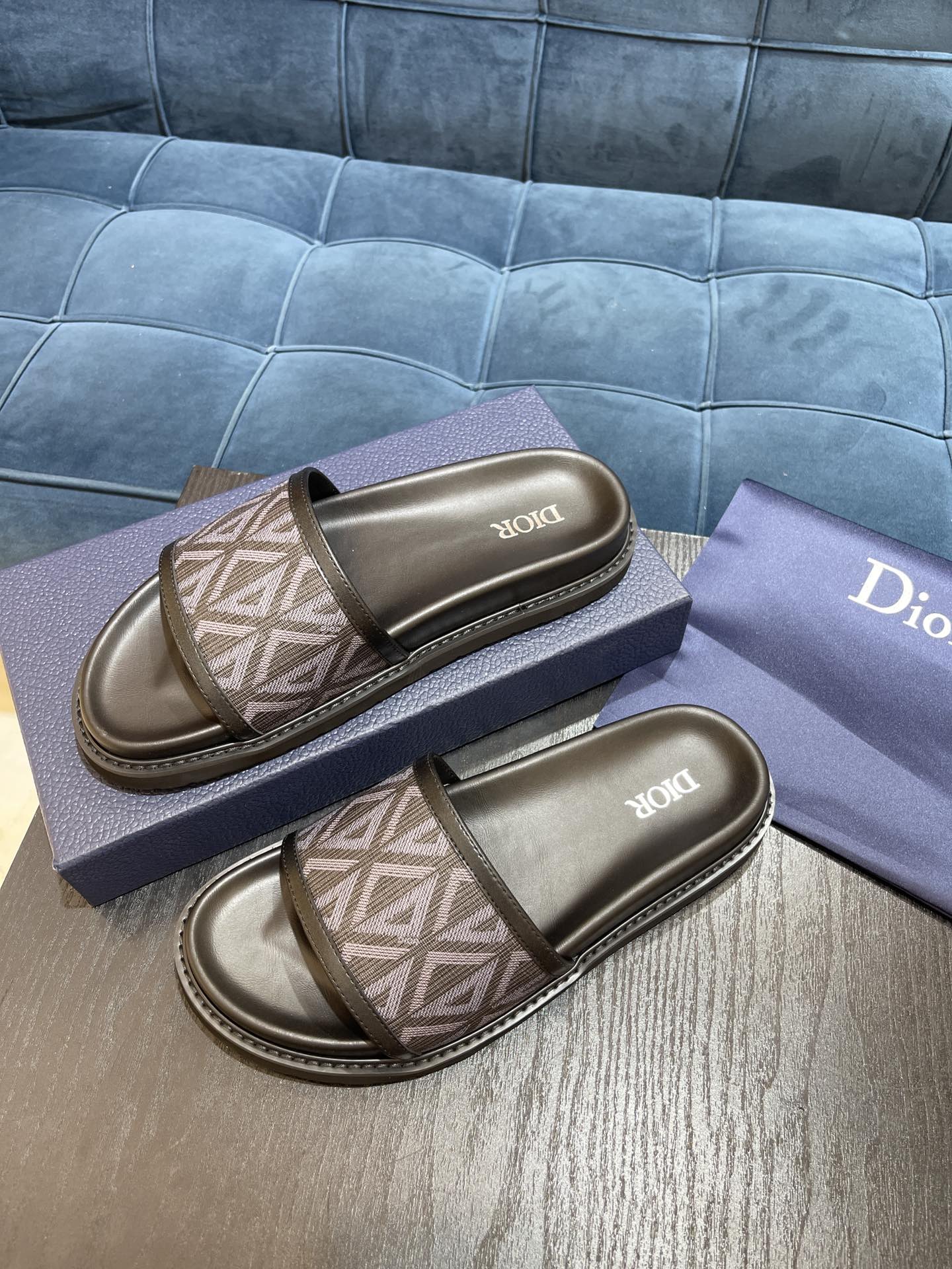 Christian Dior Aqua Sandal Black For Men CD