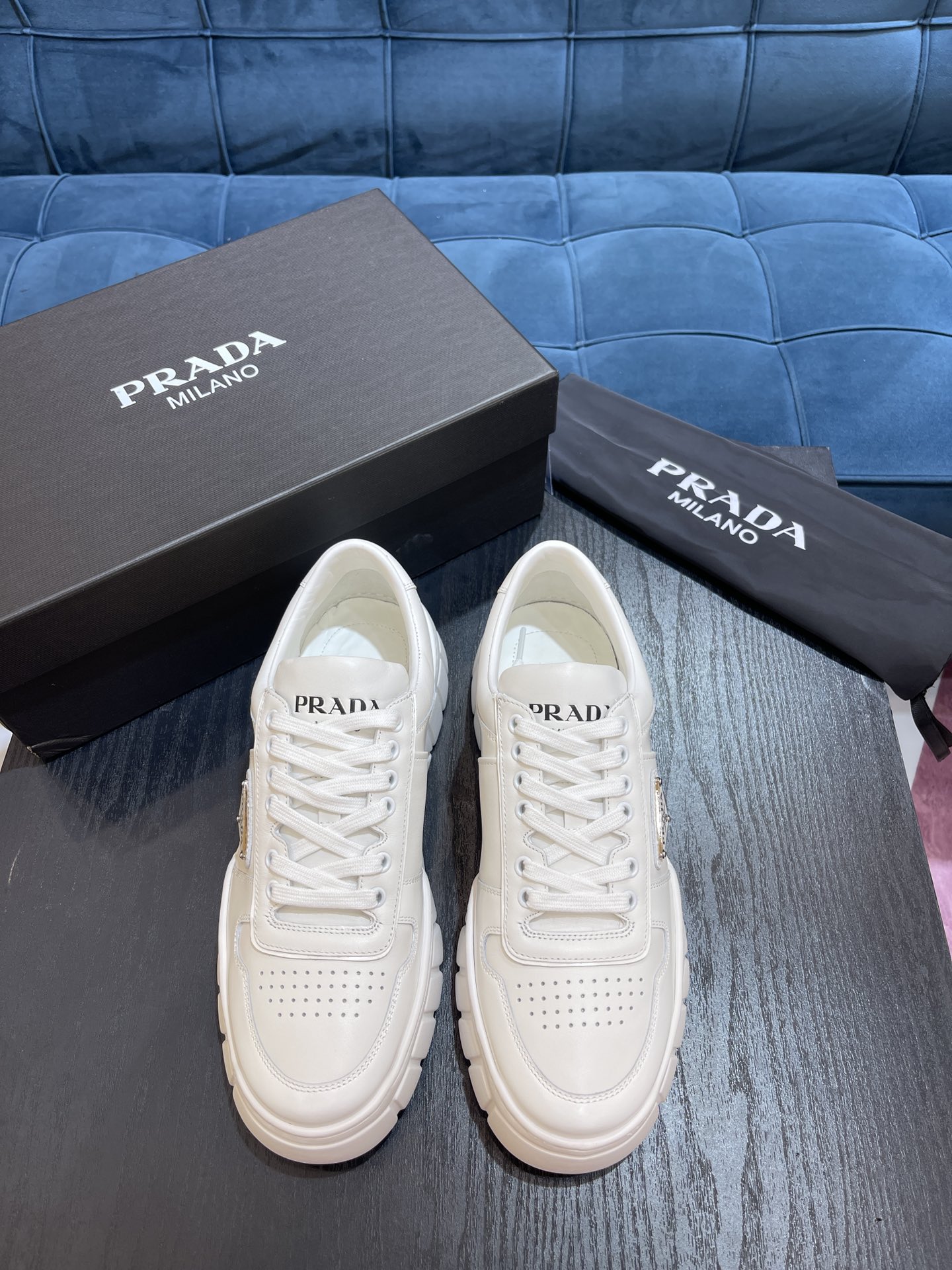 Prada Sneakers White For Men Prada 2EE378_3LJ6_F0009