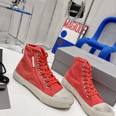 BALENCIAGA Paris High Top Trainers Red For Women