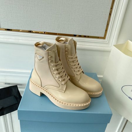 Prada Brushed And Re-Nylon Boots Beige For Women 2in/50mm Prada 1T782M_3LF7_F0F24_F_B050