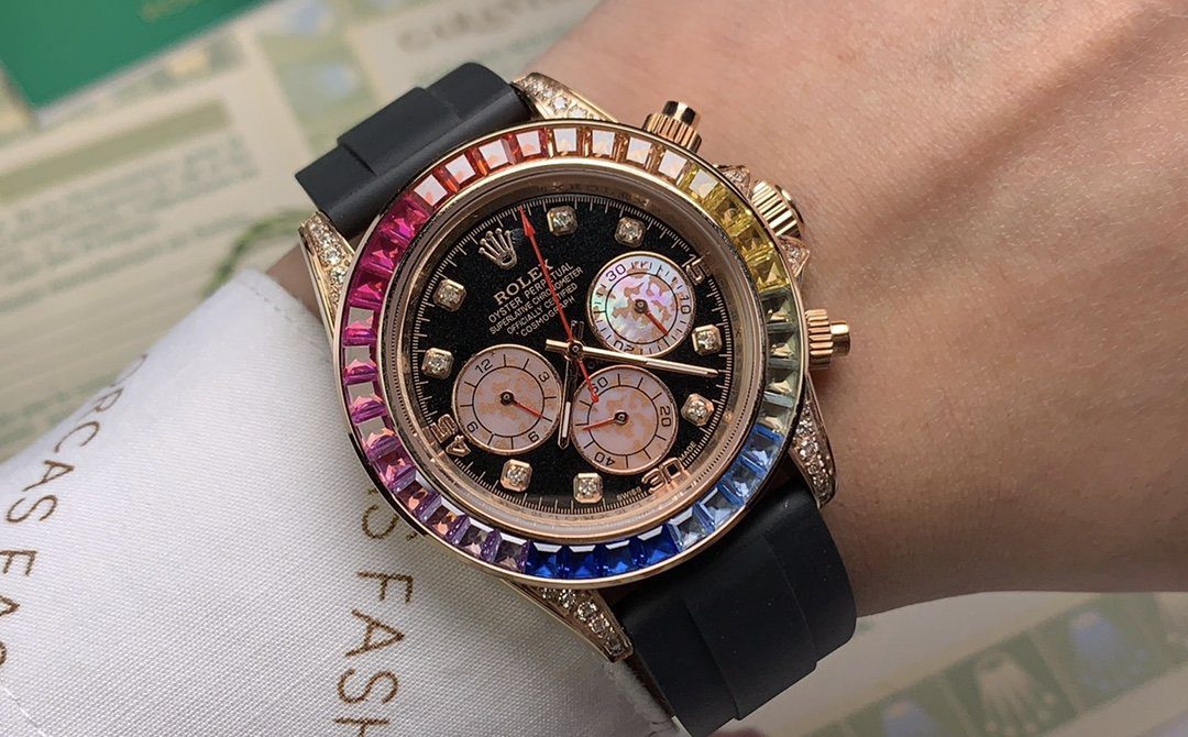 Rolex Cosmograph Daytona 40mm Rose Gold Toned Beaded For Men