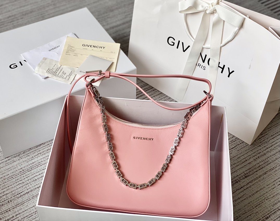 Givenchy Medium Moon Cut Out Bag Pink For Women, Women’s Handbags, Shoulder Bags 11.8in/30cm GVC
