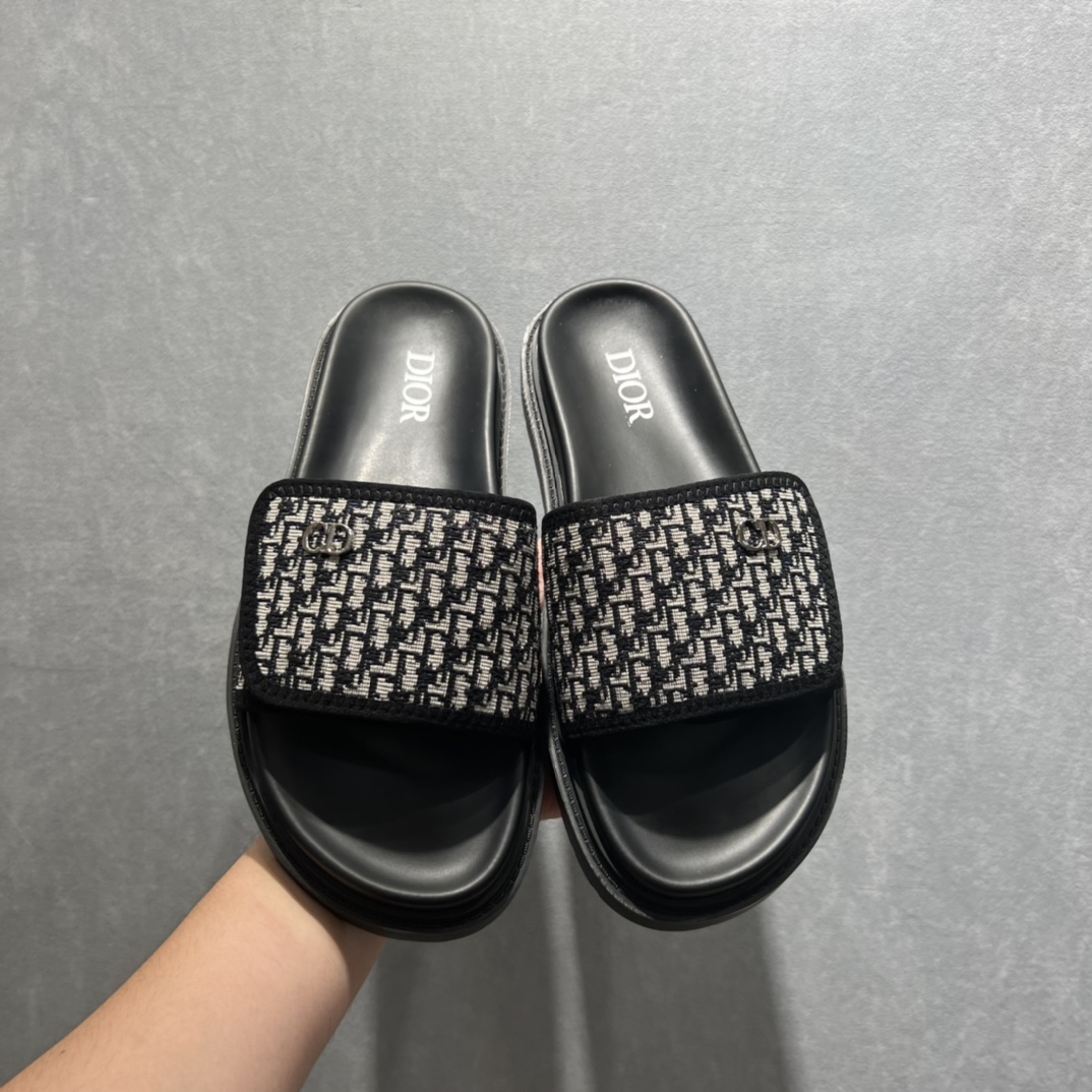 Christian Dior Alpha Sandal Black For Men CD