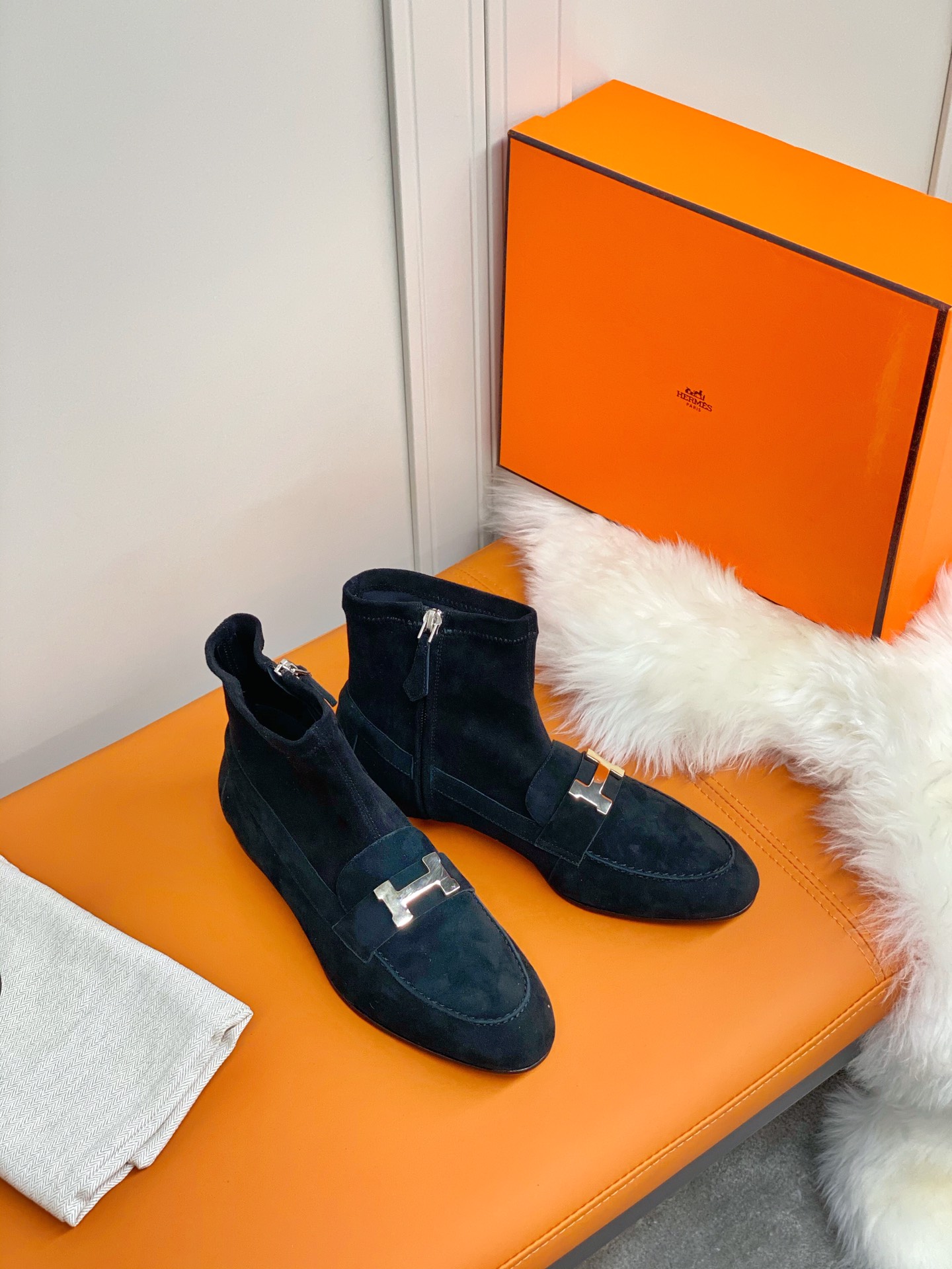 Hermes Saint-Honore Ankle Boots Black For Women