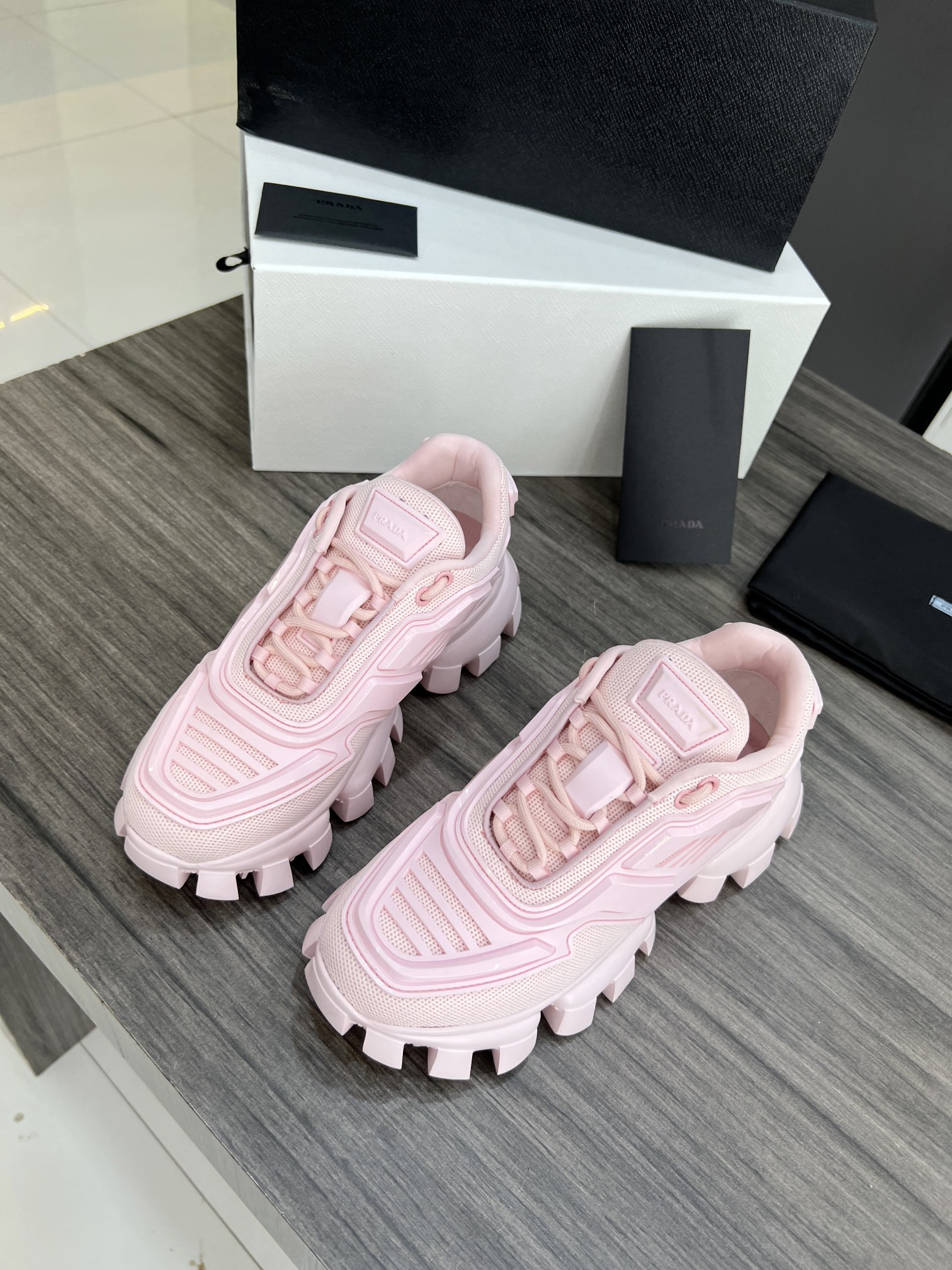 Prada Cloudbust Thunder Sneakers Pink For Women Prada 1E819L_3KR2_F0E18_F_050