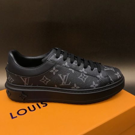 Louis Vuitton Time Out Sneakers Black For Women LV