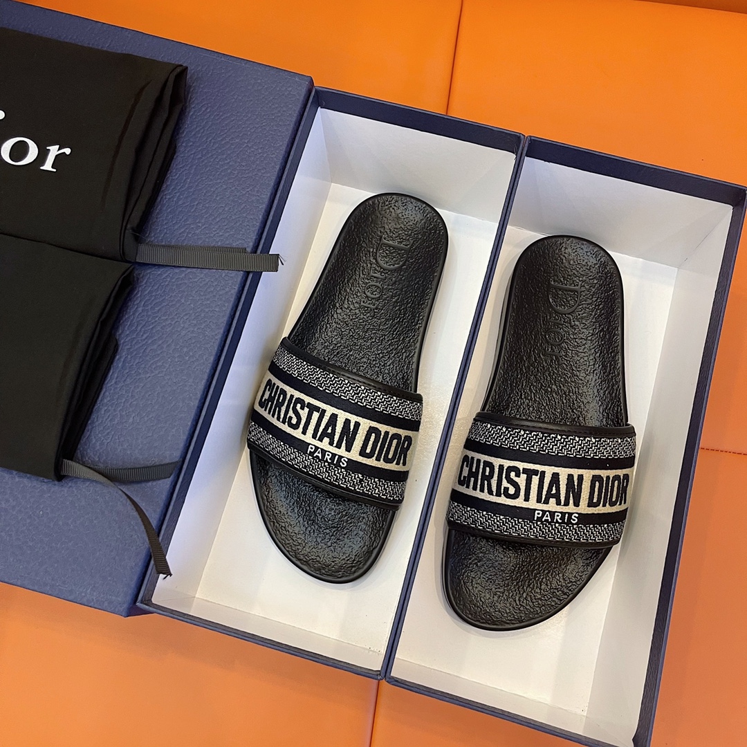 Christian Dior Aqua Sandal Black/White For Men CD