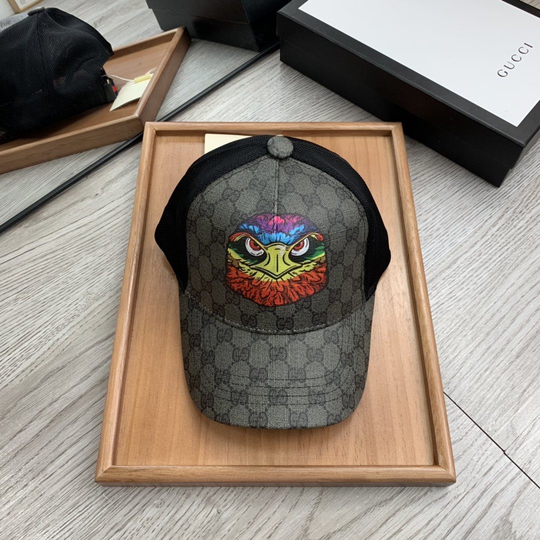GUCCI Canvas Baseball Cap Black