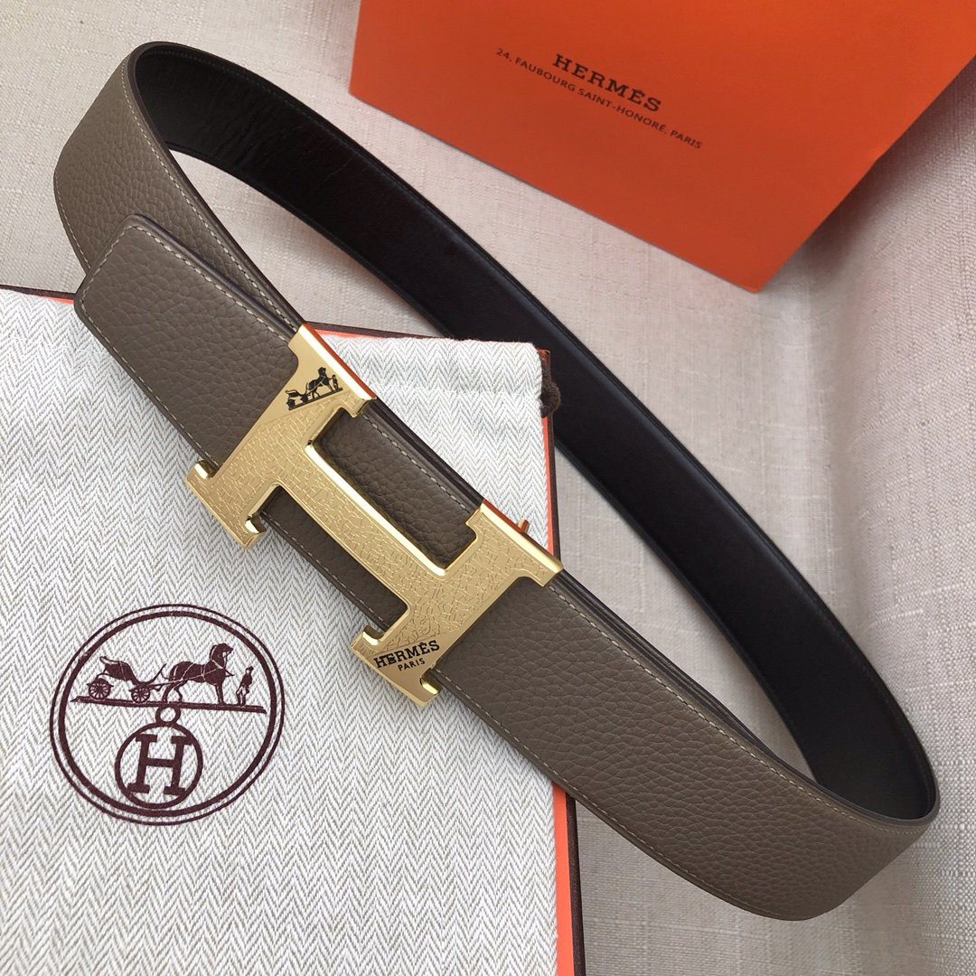 Hermes H Belt Buckle & Reversible Black For Women, Women Belt