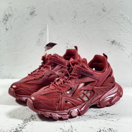 Balenciaga Track.2 Clear Sole Trainers Red For Women