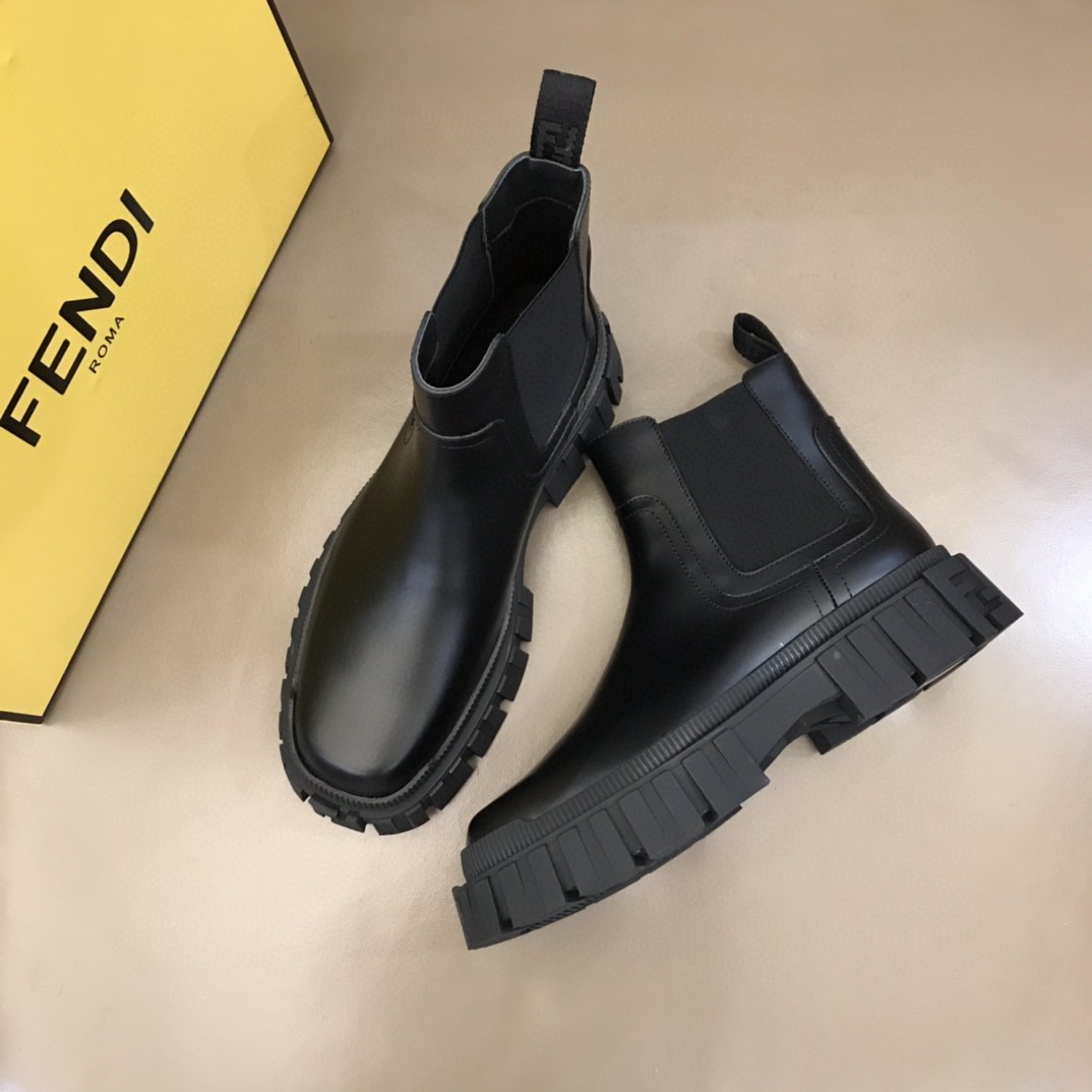 Fendi Flow Ankle Boots Black For Men