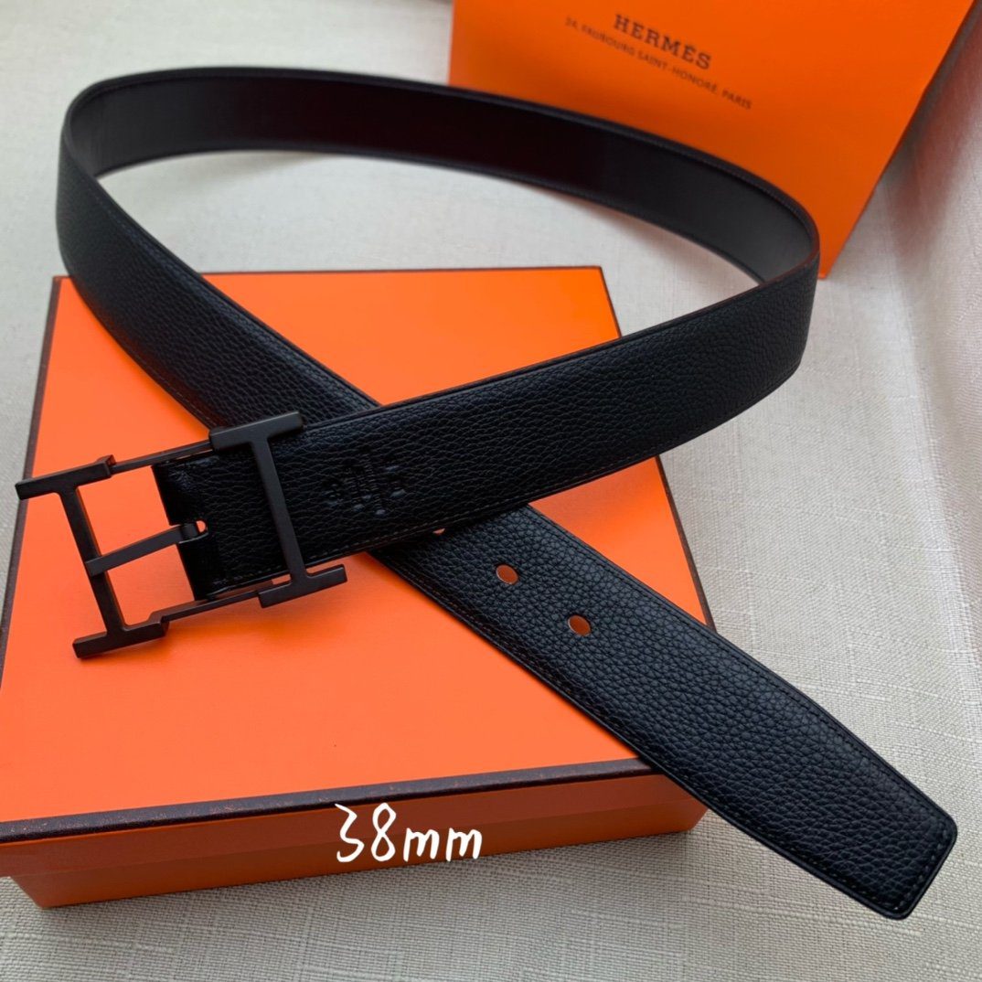 Hermes H Belt Buckle & Reversible Black For Women, Women Belt
