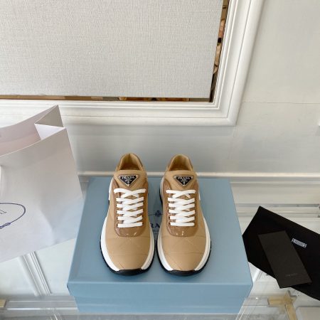 Prada Prax 01 Nylon Sneakers Brown For Women Prada 