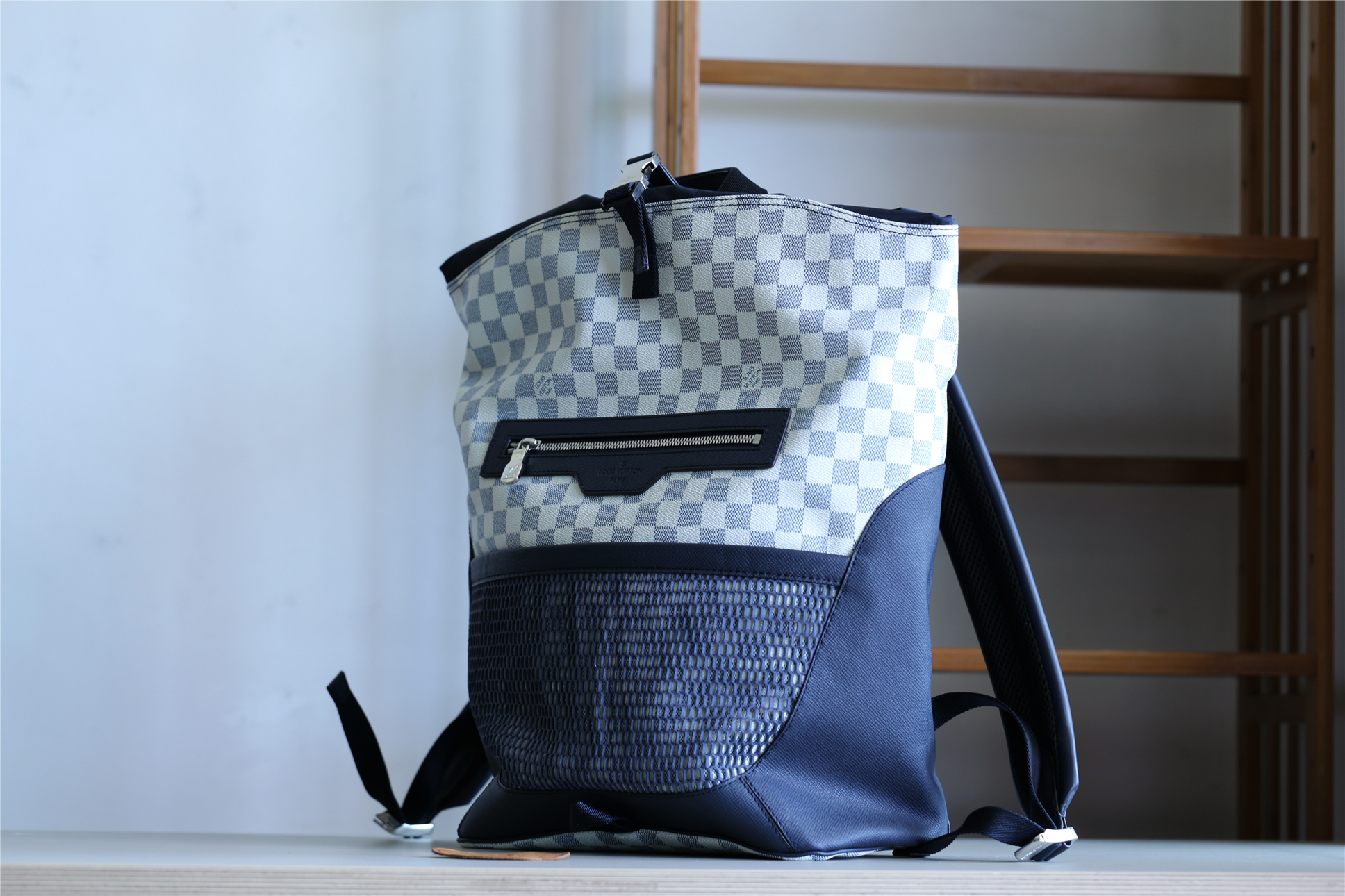 Louis Vuitton Matchpoint Backpack Damier Azur For Men, Men’s Bags 17in/43cm LV N40018