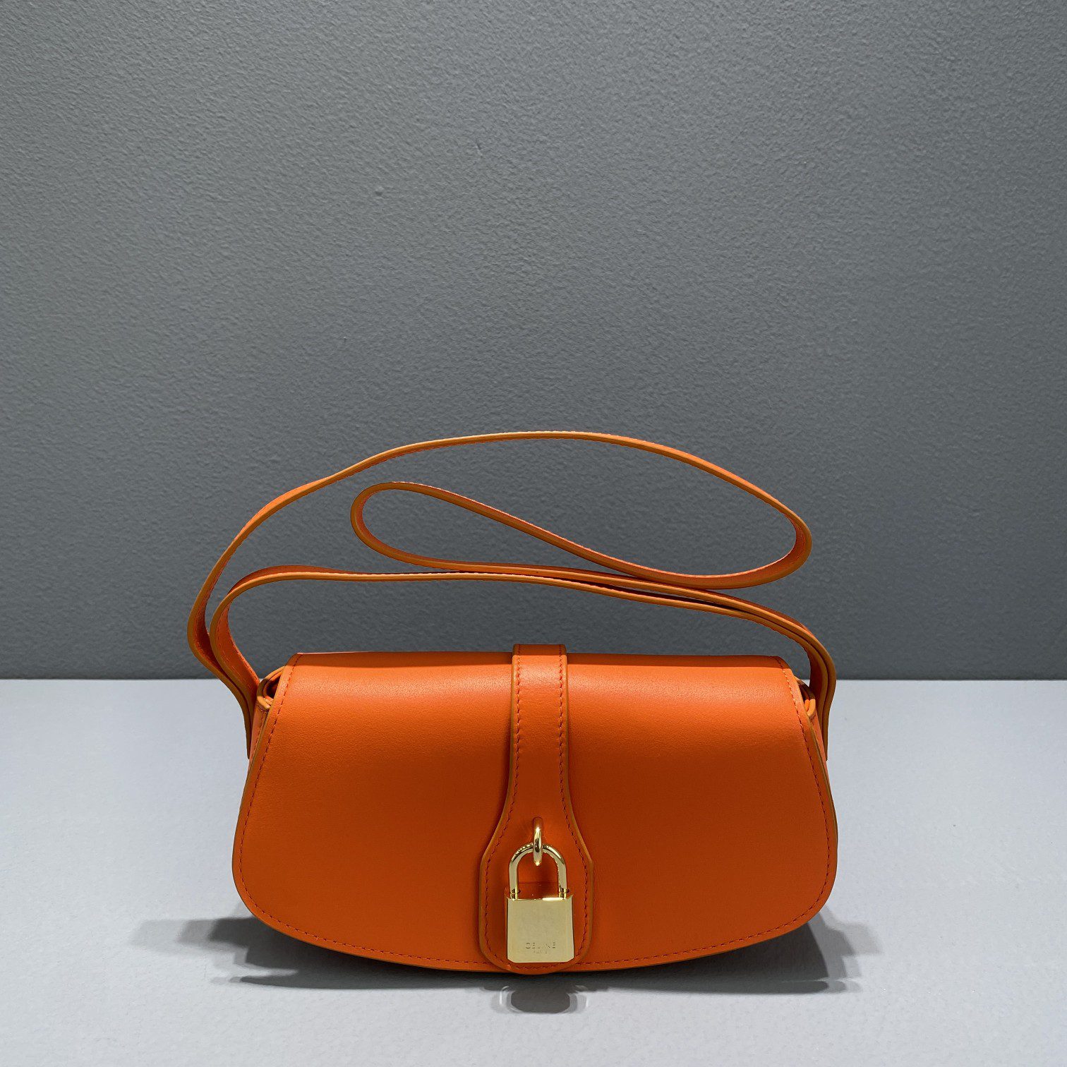 Celine Clutch On Strap Orange For Women 7in/18cm