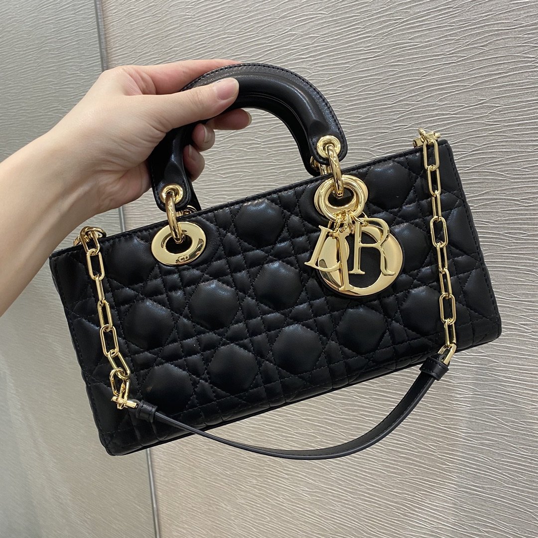 Christian Dior Lady D-Joy Bag Black Cannage, Black, For Women Women’s Handbags, 26cm CD M0540ONGE_M900