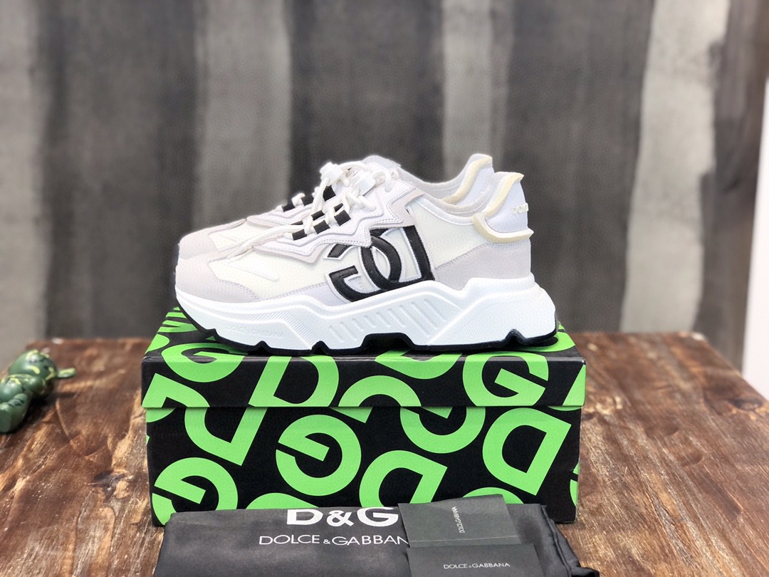 Dolce & Gabbana Nappa Daymaster Sneakers White For Men DG Shoes