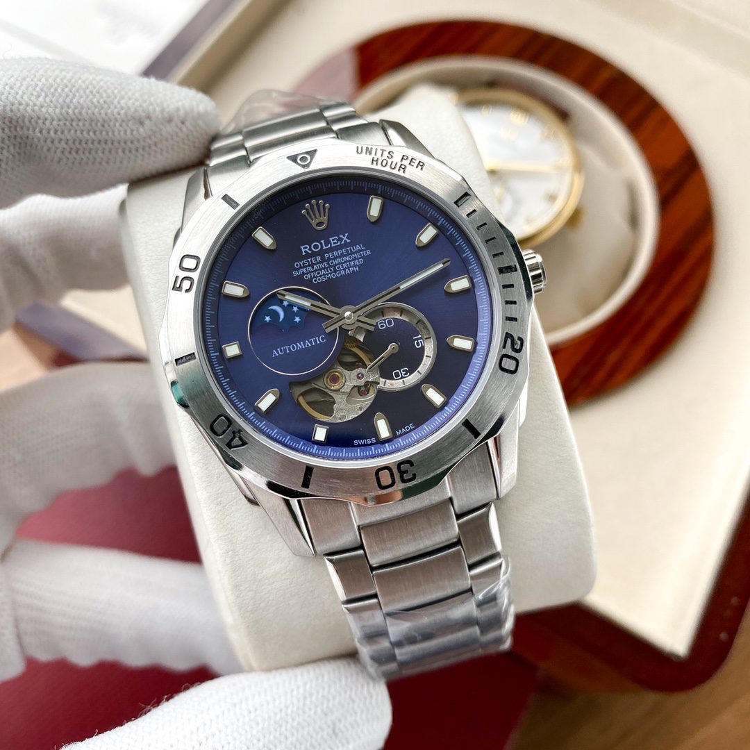 Rolex Cosmograph Daytona 42 For Men Silver Toned