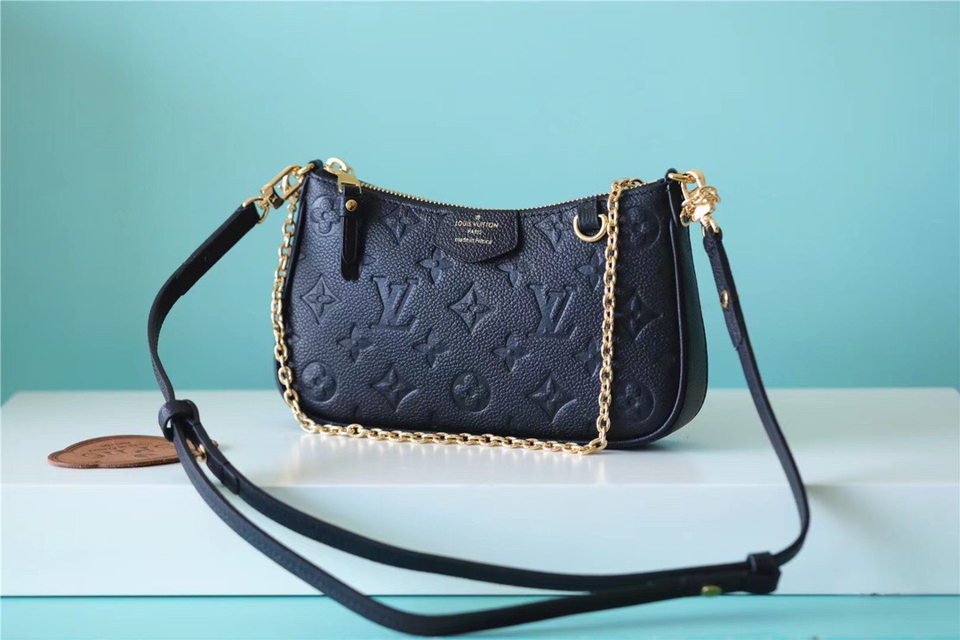 Louis Vuitton Easy Pouch On Strap Monogram Empreinte Black For Women, Women’s Handbags, Shoulder Bags And Crossbody Bags 7.5in/19cm LV M80349