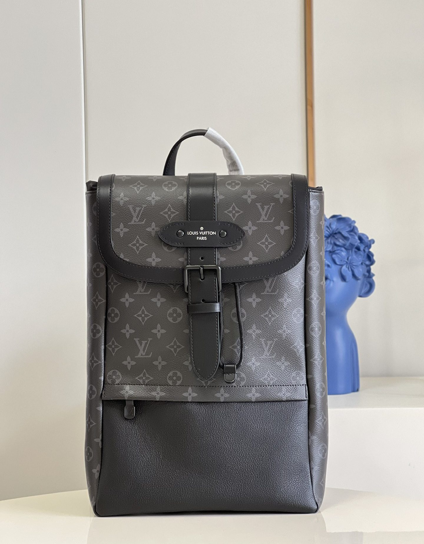 Louis Vuitton Saumur Backpack Monogram Eclipse Canvas For Men, Men’s Bags 42cm LV M45913