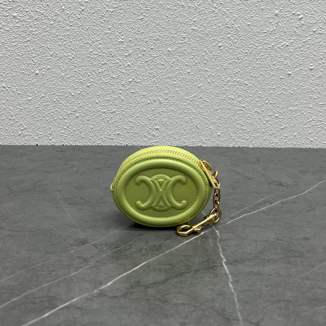 Celine Pulse Cuir Triopee With Hooks – Soft Green For Women 3in/8cm 
