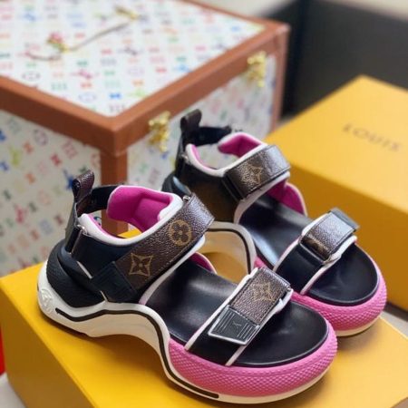 Louis Vuitton LV Archlight Flat Sandal Satin Pink For Women LV
