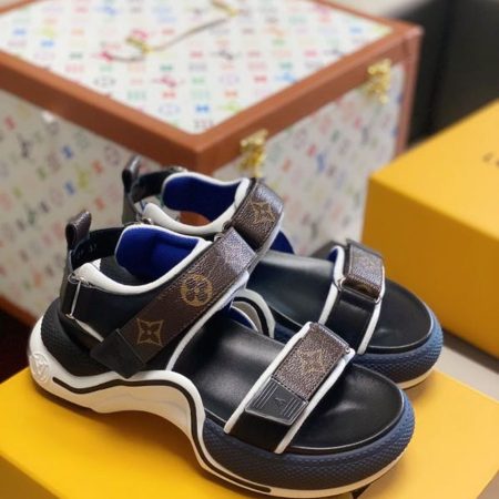 Louis Vuitton LV Archlight Flat Sandal Satin Black/Brown For Women LV
