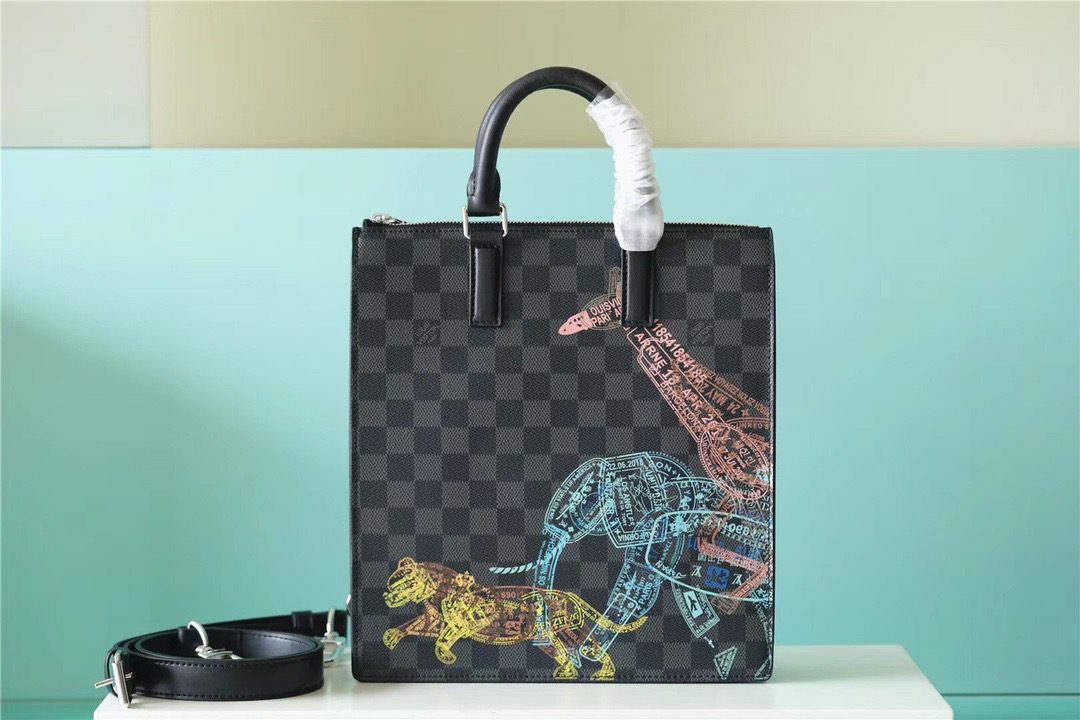 Louis Vuitton Sac Plat Cross Damier Graphite Canvas For Men, Men’s Bags, Shoulder And Crossbody Bags 11.2in/28.5cm LV N45276
