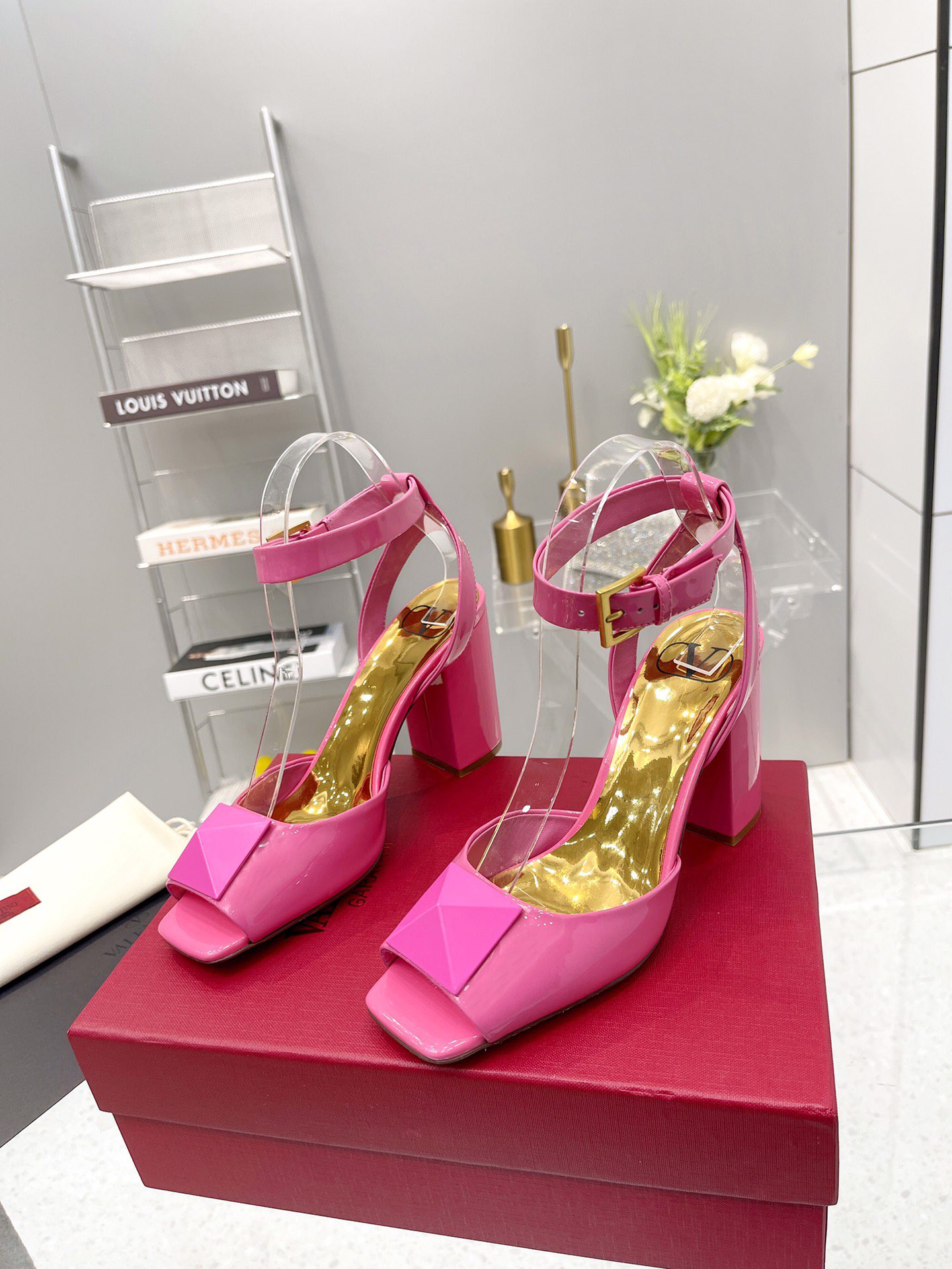 Valentino Garavani One Stud Sandal With Maxi Stud Embellishment Pink For Women XW0S0EI6CYII16