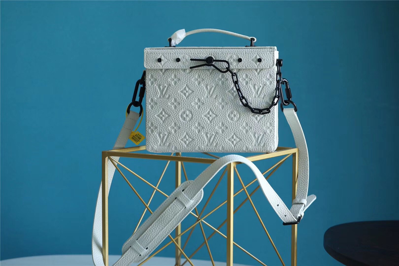Louis Vuitton Mini Soft Trunk Box Taurillon White For Men, Men’s Bags, Shoulder And Crossbody Bags 9.1in/23cm LV