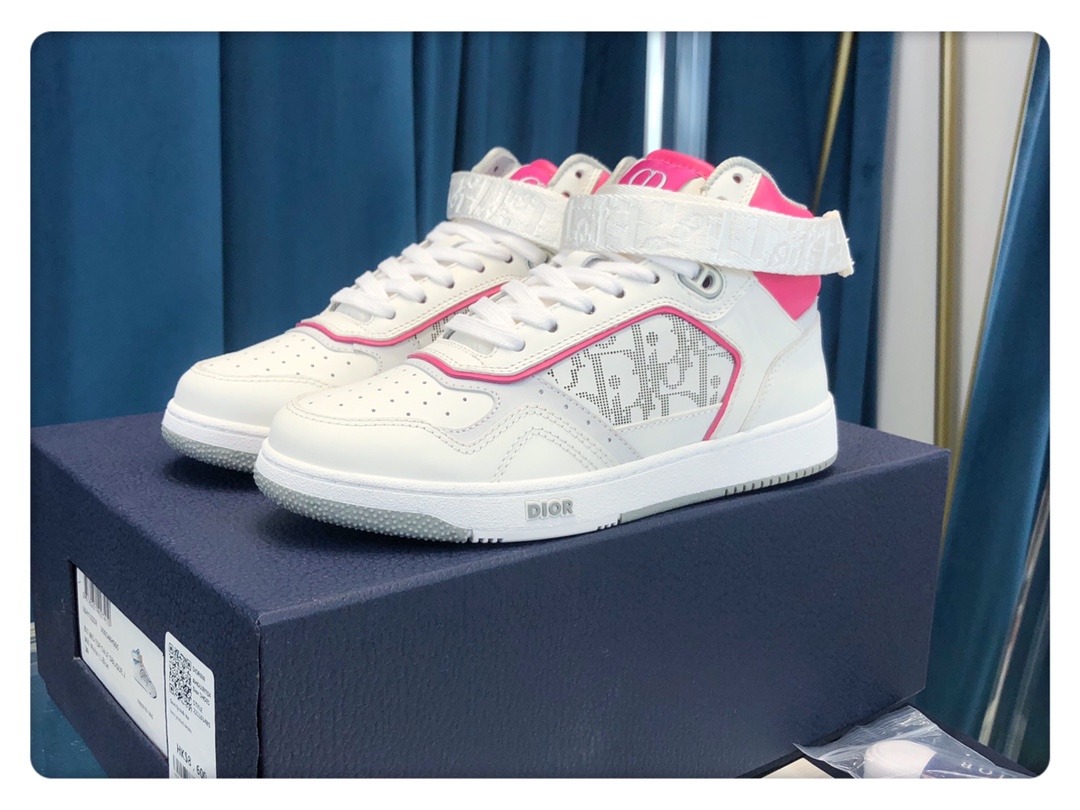 Christian Dior B27 High-Top Sneaker White/Pink For Men CD