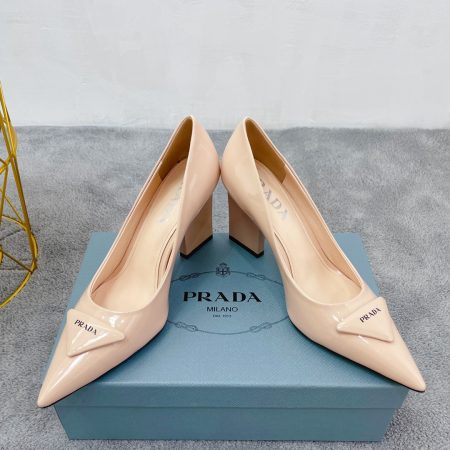 Prada Brushed Pumps Beige For Women Prada