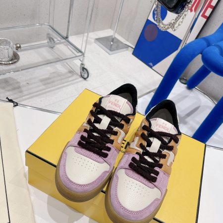 Fendi Match Pink Low Tops For Women 8E8252AI1NF1H1C