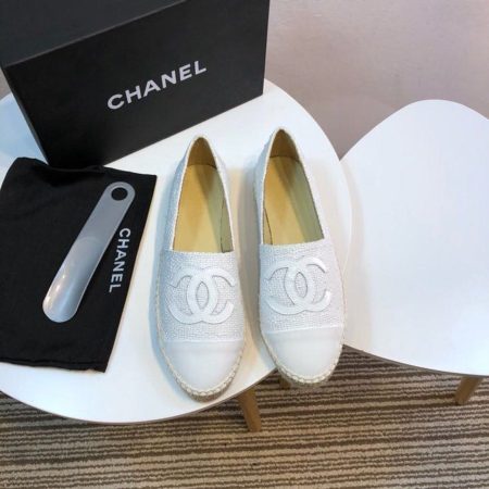 Chanel Espadrilles White For Women, Women’s Shoes G29762