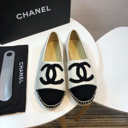 Chanel Espadrilles White/Black For Women, Women’s Shoes G29762