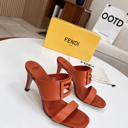 Fendi Baguette Brown Heels For Women 8R8287AE7TF1C4R