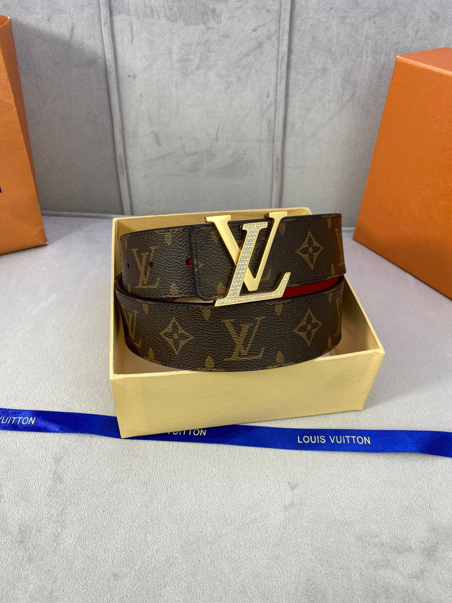 Louis Vuitton LV Diamond Reversible Belt Monogram Canvas, LV Women Belt