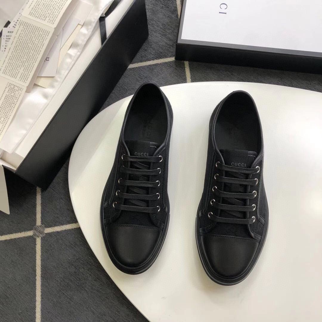 Gucci Men’s Gucci Canvas Low Grey Black For Men 426189 KQWM0 1948