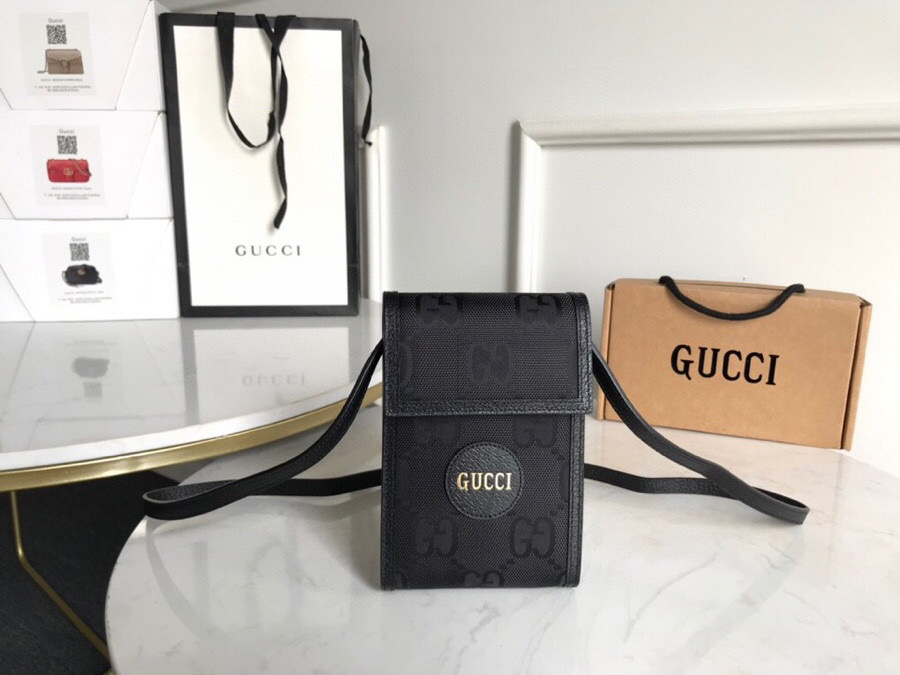 Gucci Off The Grid Mini Bag Black Gucci Made From ECONYL® For Men 7in/18cm Gucci ‎625599 H9HAN 1000