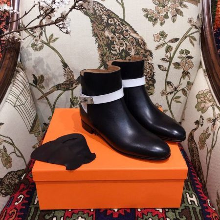 Hermes Neo Ankle Boot Black/White For Women, Women’s Shoes H162133Z
