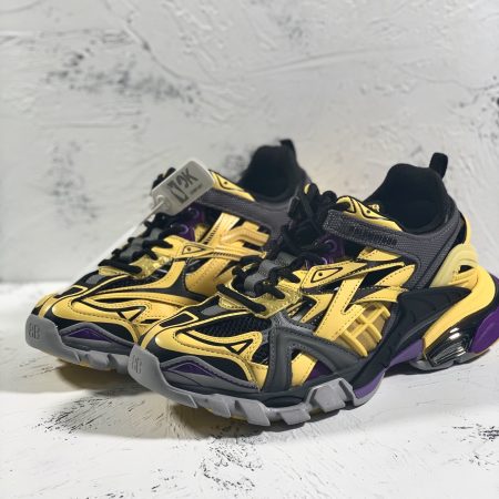 Balenciaga Track.2 Clear Sole Trainers Black/Yellow For Women