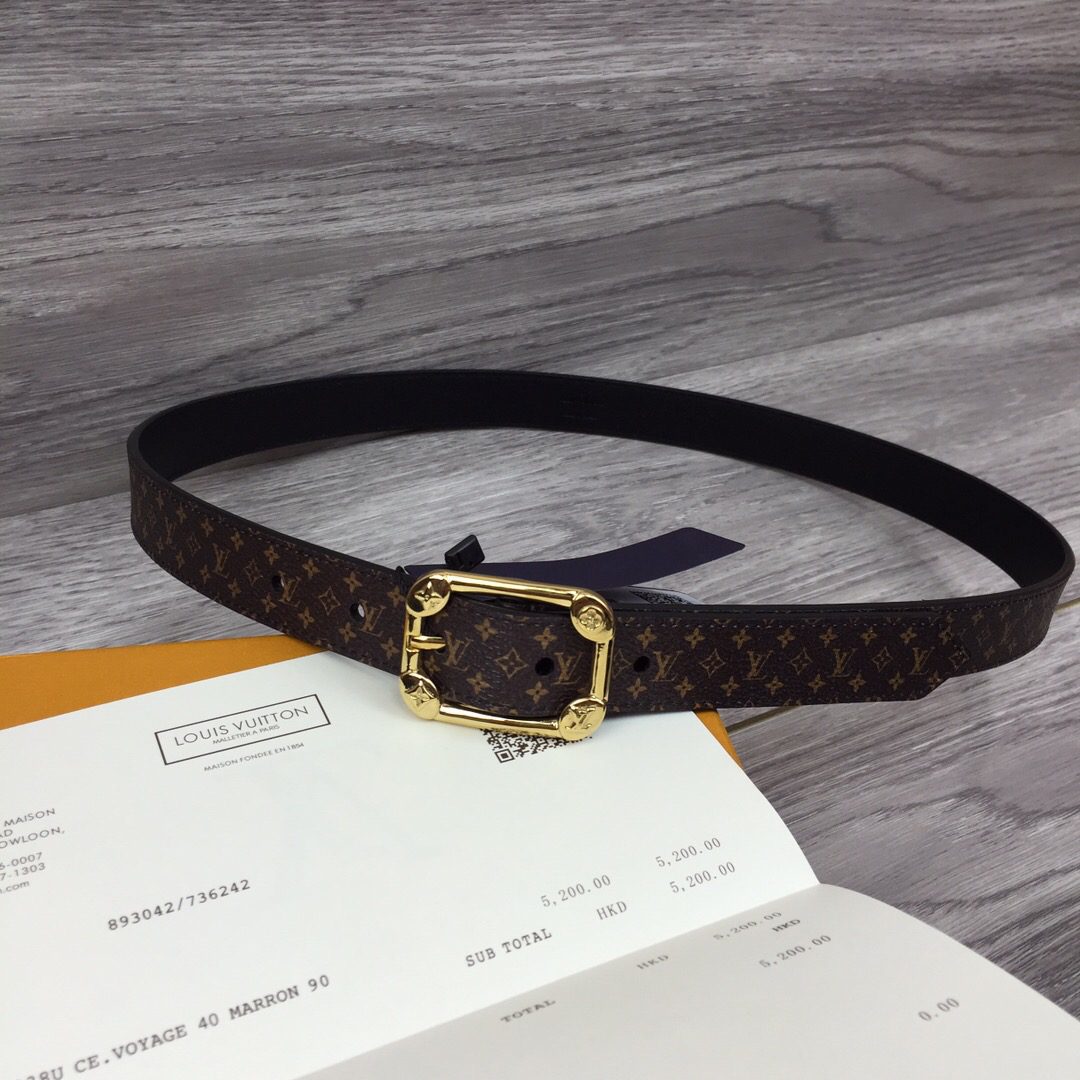 Louis Vuitton LV Malletier Monogram Canvas, Women Belt M9943V