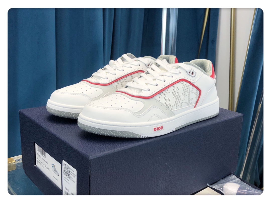 Christian Dior B27 Low-Top Sneaker White/Red For Men CD