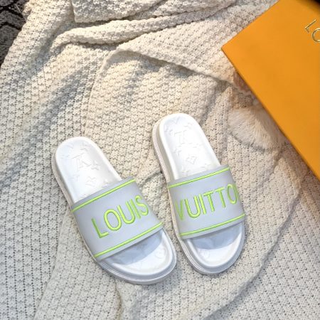 Louis Vuitton Women’s Pool Pillow Flat Comfort Mule White For Women LV