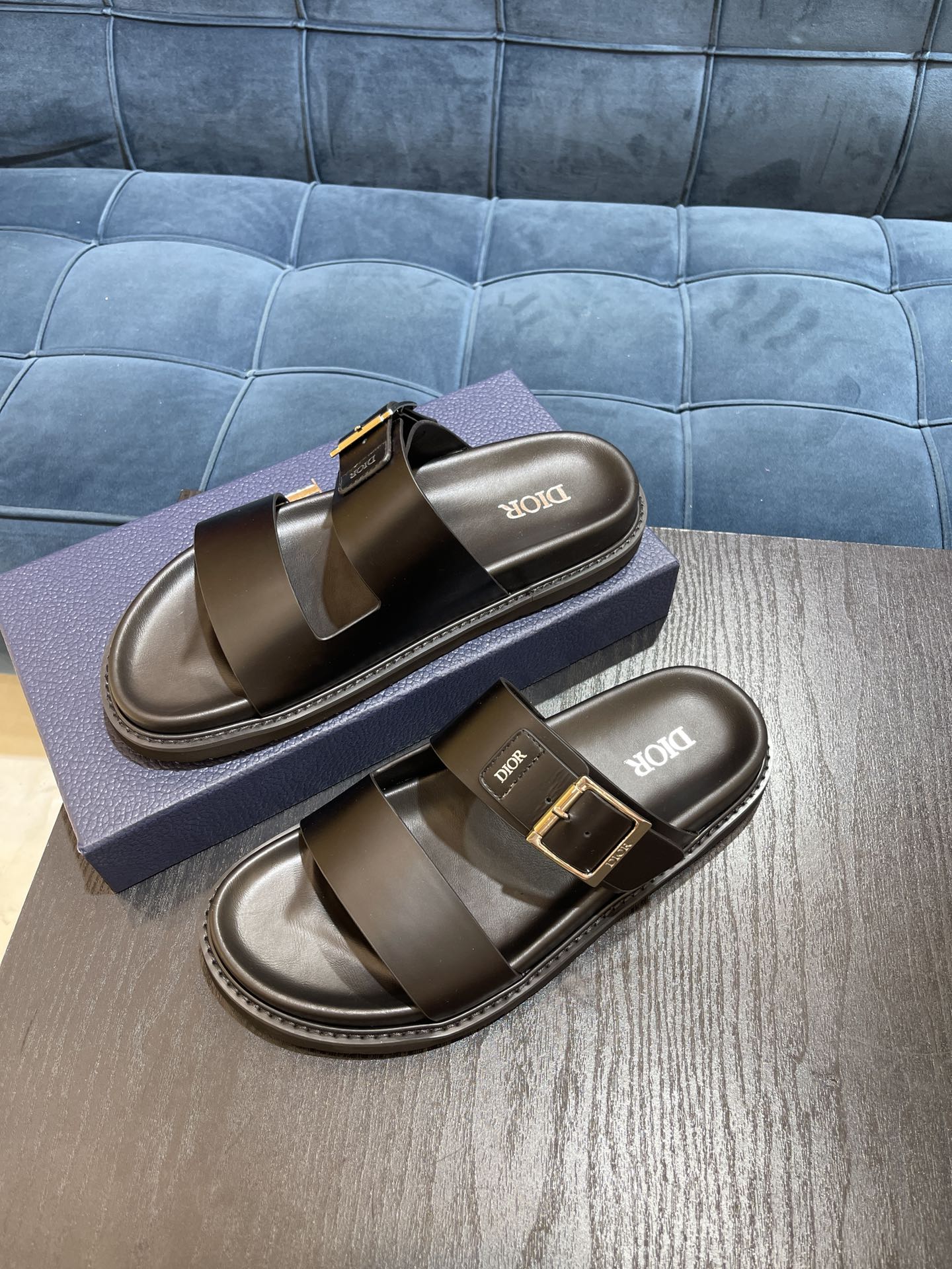 Christian Dior Aqua Sandal Black For Men CD