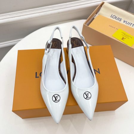 Louis Vuitton Magnetic Slingback Pump White For Women LV